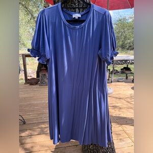 LOFT Periwinkle Blue Midi Dress